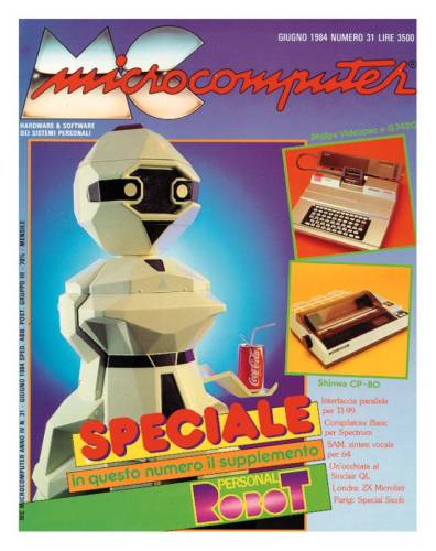 Copertina del numero di MCmicrocomputer contenente l'articolo