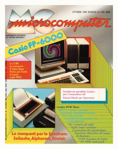 Copertina del numero di MCmicrocomputer contenente l'articolo