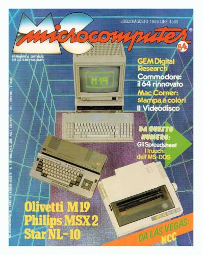 Copertina del numero di MCmicrocomputer contenente l'articolo