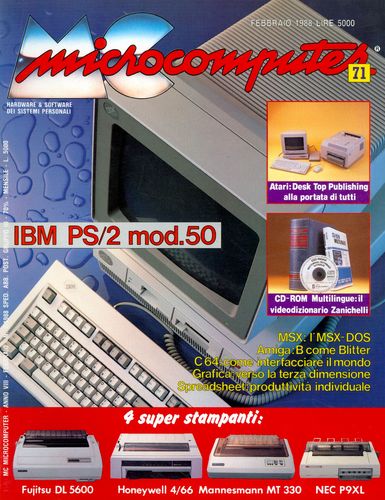 Copertina del numero di MCmicrocomputer contenente l'articolo