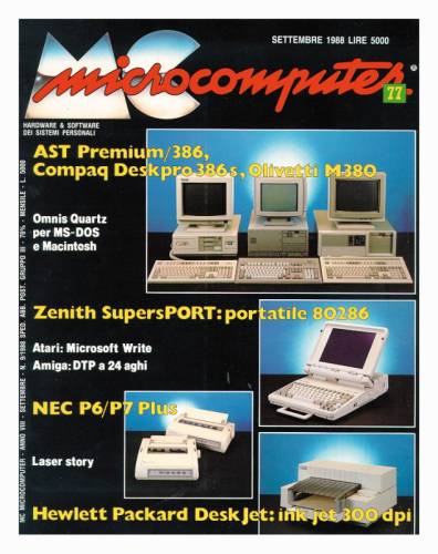 Copertina del numero di MCmicrocomputer contenente l'articolo