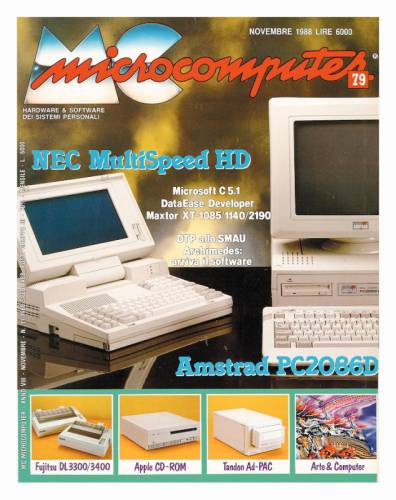 Copertina del numero di MCmicrocomputer contenente l'articolo