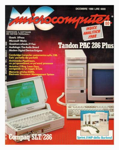 Copertina del numero di MCmicrocomputer contenente l'articolo