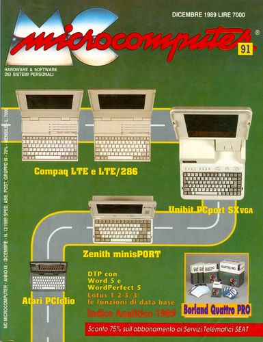 Copertina del numero di MCmicrocomputer contenente l'articolo