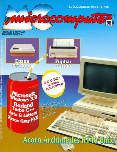 Copertina del numero di MCmicrocomputer contenente l'articolo