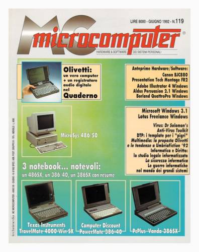 Copertina del numero di MCmicrocomputer contenente l'articolo