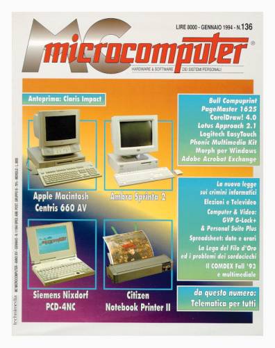 Copertina del numero di MCmicrocomputer contenente l'articolo