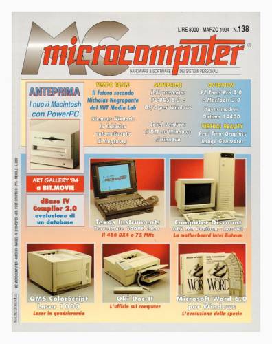 Copertina del numero di MCmicrocomputer contenente l'articolo