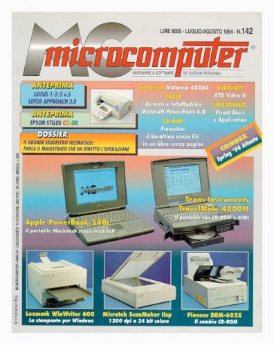 Copertina del numero di MCmicrocomputer contenente l'articolo