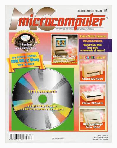 Copertina del numero di MCmicrocomputer contenente l'articolo