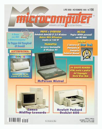 Copertina del numero di MCmicrocomputer contenente l'articolo