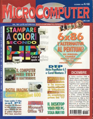 Copertina del numero di MCmicrocomputer contenente l'articolo