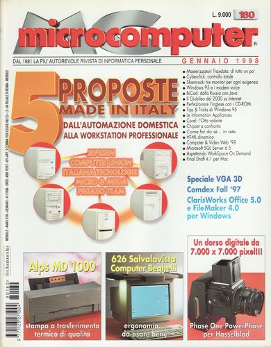 Copertina del numero di MCmicrocomputer contenente l'articolo