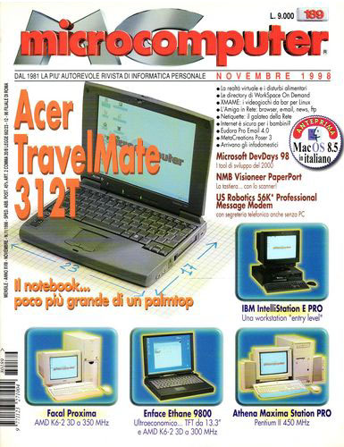 Copertina del numero di MCmicrocomputer contenente l'articolo